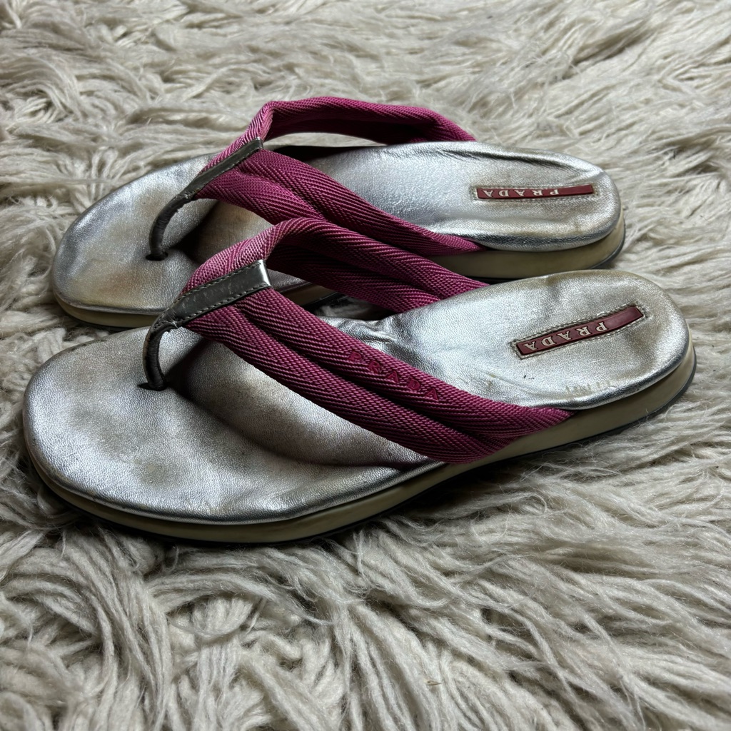 Prada Thong Slide Slippers Size 38